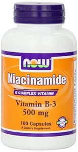 Now Foods Niacinamide 500mg, Vitamin B-3 Capsules, 100-Count