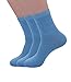 YASIDI Womens Candy Colors Fashion bow Cotton Crew Socks (3 Pairs, Light Blue)