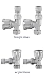 RADIATOR VALVES (PAIR) STRAIGHT CHROME - HT371