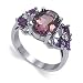 Amethyst Gemstone Band 925 Sterling Silver Ring