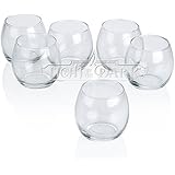 Clear Glass Hurricane Votive Candle Holders Set of 12