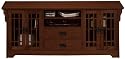 Craftsman Four dr Wd scn TV Standand Glass door Macintosh Oak