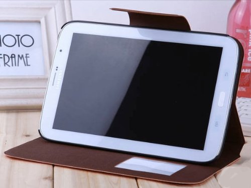  Stand Case cover for Samsung Galaxy GT - N5100 note 8.0 Android Table - Orange inner Brown