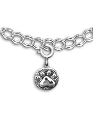 Sterling Silver Pet Paw Charm for Charm Bracelet by the Magic Zoo