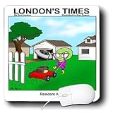 Londons Times Funny Aliens Cartoons - Resident Alien - Mouse Pads