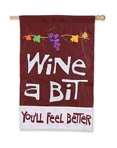 Wine a Bit Applique Flag