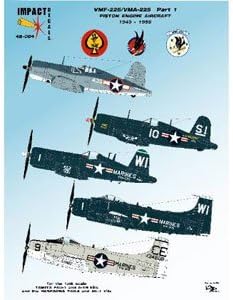 1/48 VMF-225/VMA-225 Part.1 piston engine aircraft 1943-1958 (japan import) by Auswirkungen Aufkleber