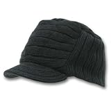 Black Winter Flat Top Jeep Cap Hat