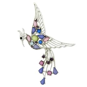 Pugster Multi Colored Phoenix Brooch by 