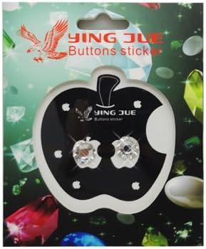 IPad 2 IPhone IPod Clear Home Button Bling 2 Pack Universal Physical button Sticker