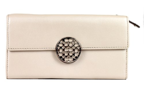 Authentic Coach Alex Slim Envelope Clutch Wallet 46148 Ivory