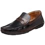 Brass Boot Men's Luca Loafer,Black/Brown,8 M US