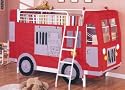 *FIRE ENGINE*TWIN BUNKBED*LADDER*BOOKSHELVES*NEW