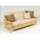 Wide Mission Futon Frame with 8inch Quality Futon Mattress - Full Size