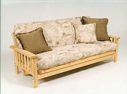 Wide Mission Futon Frame w /9inch Premium Futon Mattress - Full Size