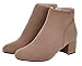 Serene Womens Comfortable Classic Suede Round Toe Heeled Ankle Boots