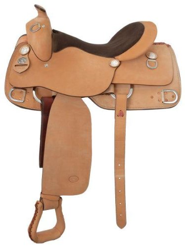 Silver Royal Roughout Trainer Saddle w/Smooth Cantle and Horn - 16