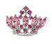 Pink Swarovski Crystal Crown Brooch / Pin