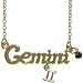 Gemini Horoscope Zodiac Nameplate Necklace, Astrogirl! In Gold