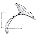 2x Chrome CNC Billet Spear Blade Long Stem 8mm 10mm Side Mirror For Cruiser Bike Softail Blackline