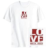 T-Shirt White  Love Math Rock  Music