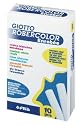 Giotto - Craie Robercolor enrobée, boite de 10, 6 craies blanches + 4 craies de couleur