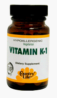 Country Life - Vitamin K-1, 100 mcg, 100 tablets