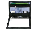 Falcon, BD-6514L, Leather A4 Conference Folder with Ring binder, Black