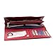 RFID Wallet Ladies Clutch - RFID Protective Ladies Wallet - RFID Secure Wallets Stop Electronic Pickpocketing (Red)