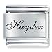 Jewelry : Name Hayden Italian Charms Bracelet Link