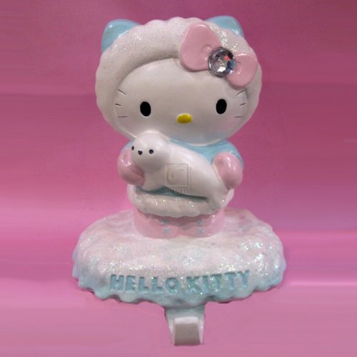 Kurt Adler HK7901 Hello Kitty Pink Plush Head Stocking, 22-Inch