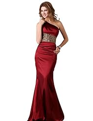 Satin One Shoulder Leopard Print Evening Dress/Prom Dress 