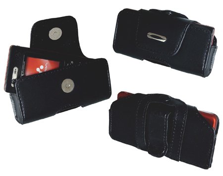 Exclusive Quertasche Handytasche Ledertasche Etui G&uuml;rteltasche fuer Nokia 6300 / 6500 Classic by@tel