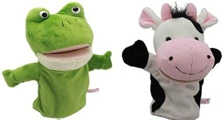 Bovine two set frog puppet puppet frog cow
