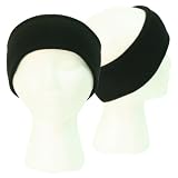 read full review Women's Double Layer Micro-Fleece Headband Black (One Sz fits most)