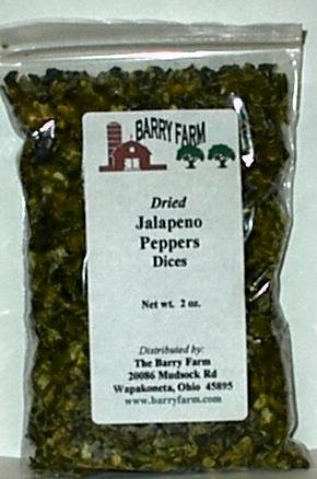Dried Jalapeno Pepper Dices, 2 oz.