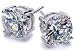 Sterling Silver 925 Brilliant Round 6mm Clear CZ Stud Earrings