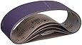 3M 81401 3-Inch by 21-Inch Purple Regalite Resin Bond 80 Grit Cloth Sanding Belt, Pack of 5