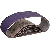 3M 81401 3-Inch by 21-Inch Purple Regalite Resin Bond 80 Grit Cloth Sanding Belt, Pack of 5