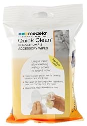 Quick Clean Breastpump and Accessory Wipes 24 Pack