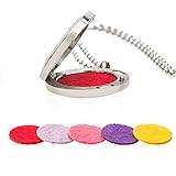 Essential Oil Diffuser Necklace Locket for Aromatherapy, Stainless Steel (Hypo-Allergenic) + 10 Mesh Pads | Tree of Life