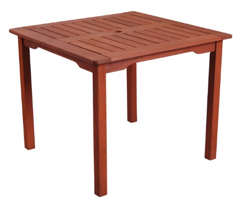 MALAY SQUARE TABLE. 90cm x 90cm. WOOD. GARDEN PATIO. WOODEN. OUTDOOR DINING. NEW