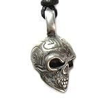 Doogan the Criminally Insane Skull Pewter Pendant, Screaming Skull Collection