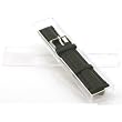 Black Alligator Grain Watch Band Leather Long 20mm Part