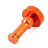 uxcell ウォールハンガー　服タオルホルダー　ラウンドローブフック　シングルフック　オレンジ　アルミニウム製