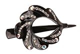 L. Erickson Crystal Scalloped Scoop - Black with Crystal/Crystal AB