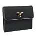 PRADA プラダ 三つ折り財布 ブラック 1M0170 TESSUTO SAFFIANO[並行輸入品]