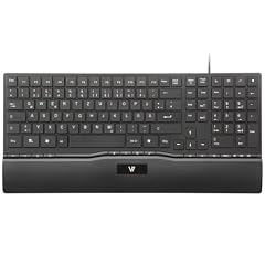 V7 KM0Z1-5E2P Slim Multimedia Tastatur (110 Tasten, USB 2.0) schwarz