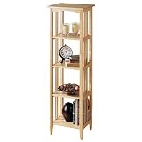 Mission Natural 4-Shelf Bookcase