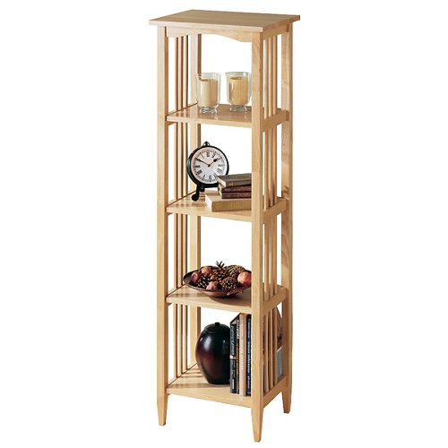 Mission Natural 4-Shelf Bookcase